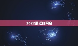 2022最近红网名，2021最近红网名