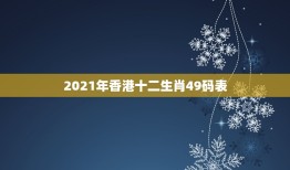 2021年香港十二生肖49码表，2021年十二生肖排码表