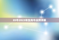 85牛2023年生肖牛运势详解(牛年运势大介绍)