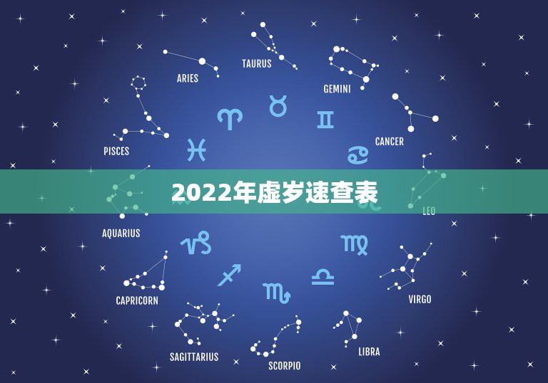 2022年虚岁速查表，为什么年龄加出生日等于2022