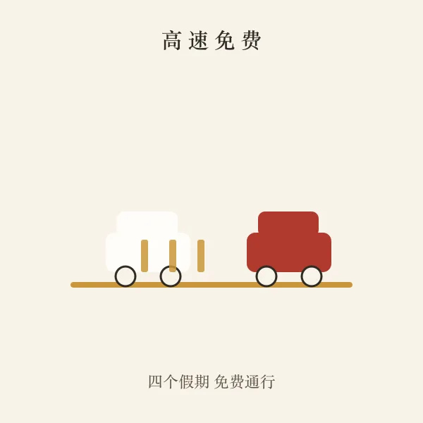 高速公路免费通行示意