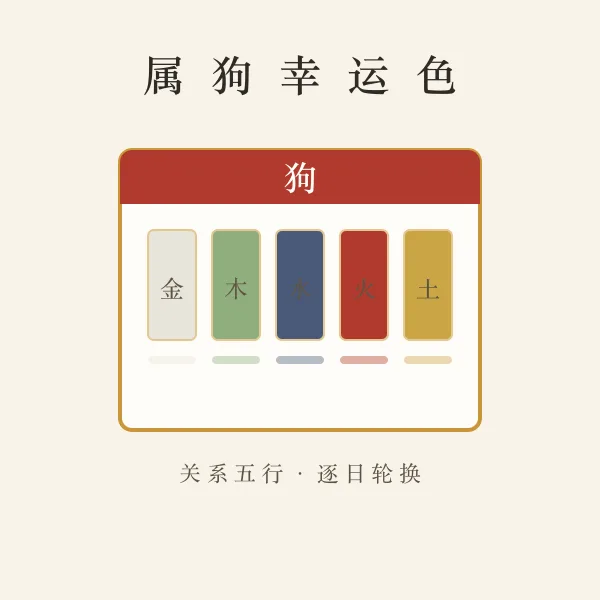 五行幸运色卡