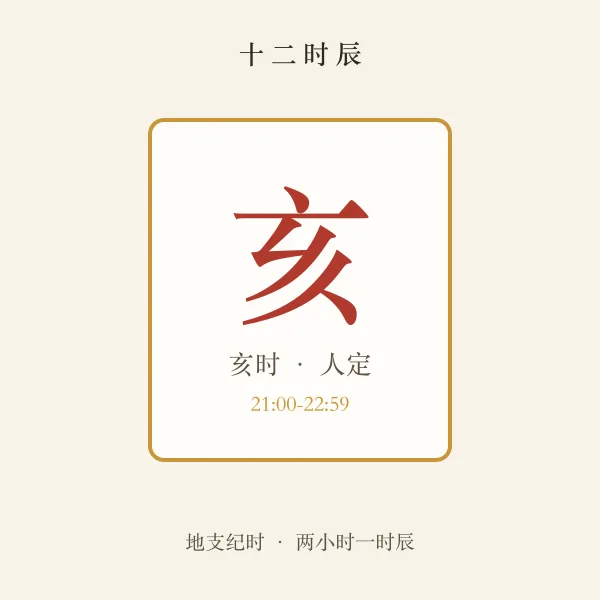 亥时时间对照