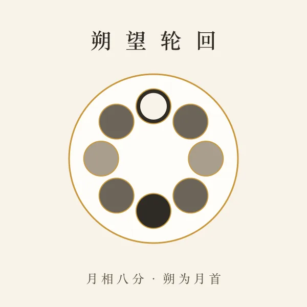 农历朔望月相变化图