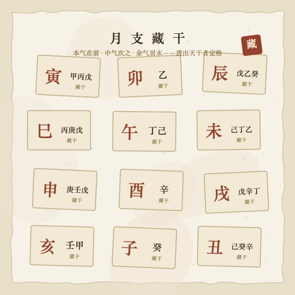月支藏干与透干