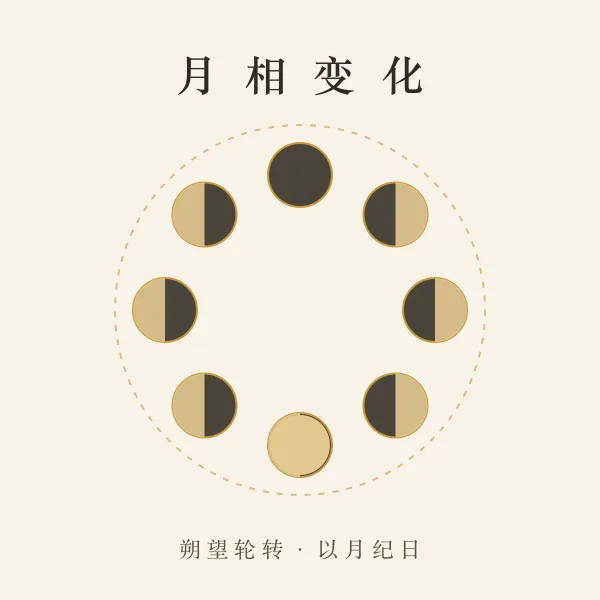 农历朔望月相变化图