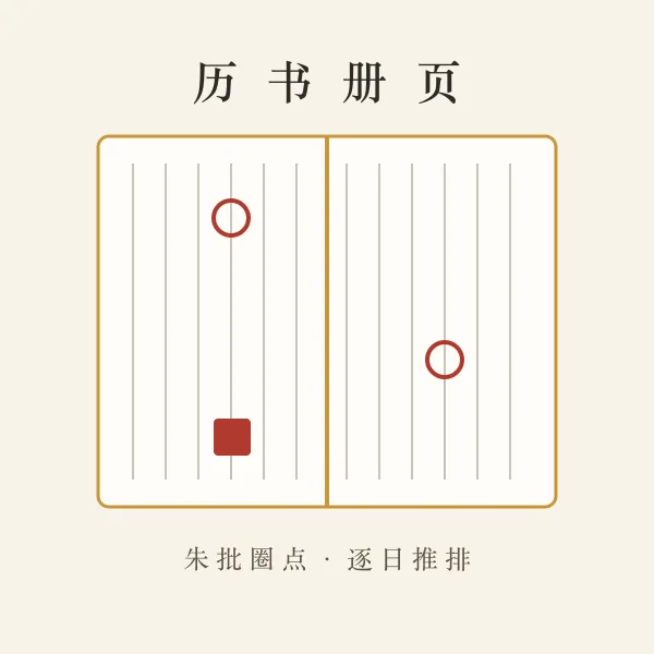 传统农历历书册页