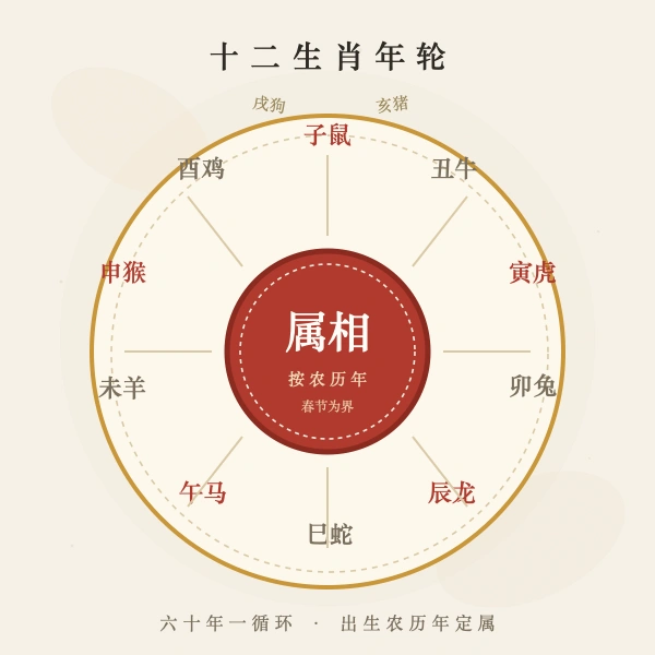 十二生肖干支年轮
