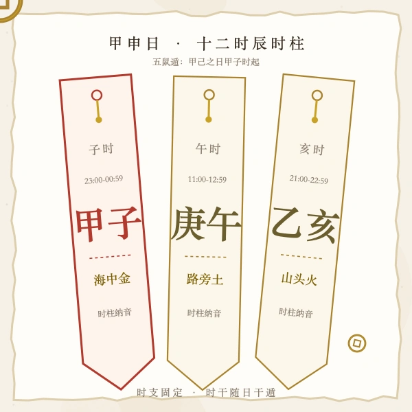 十二时辰干支书签