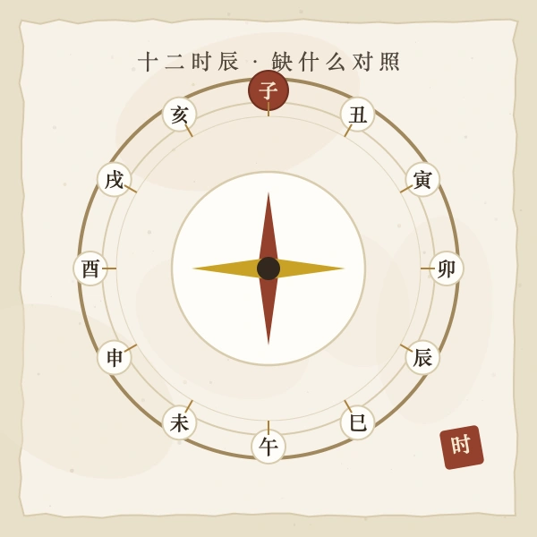 十二时辰缺什么对照