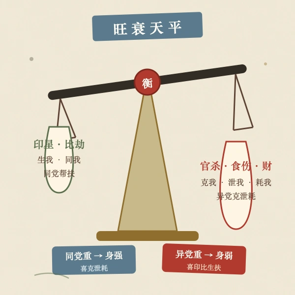 八字旺衰天平