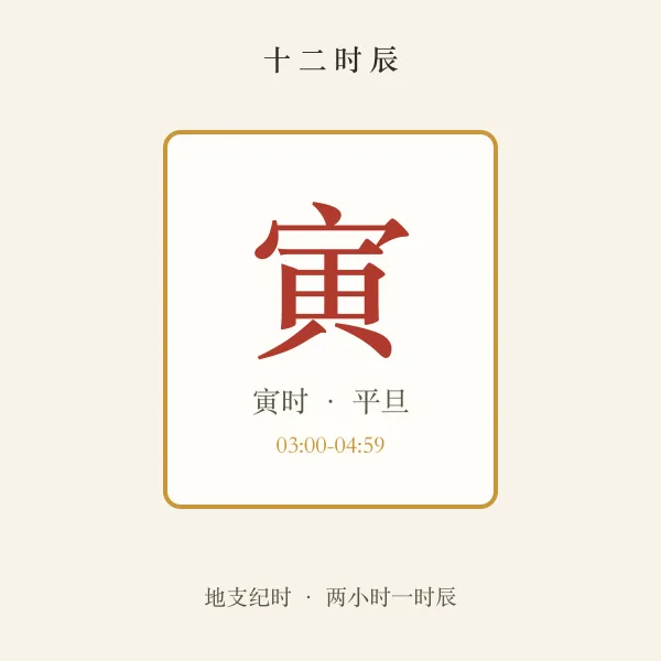 寅时时间对照