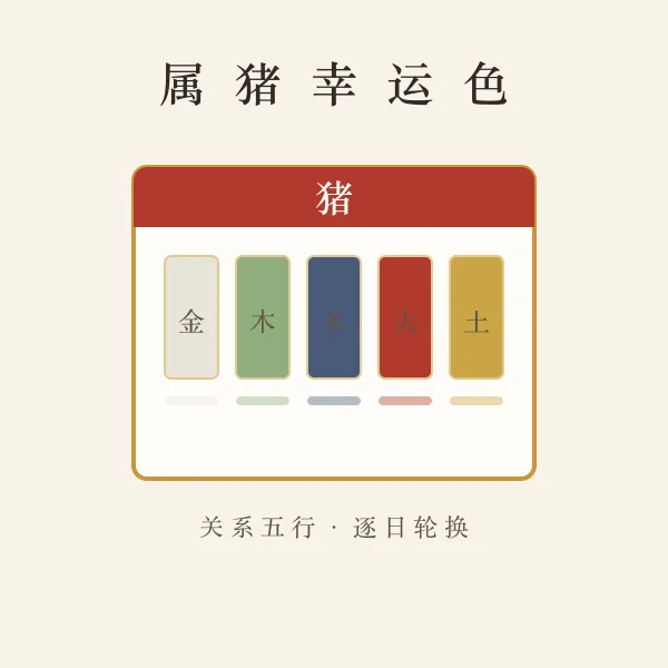 五行幸运色卡