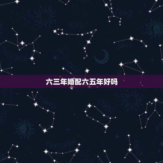 六三年婚配六五年好吗，六零年的和六三年的属相配对好吗