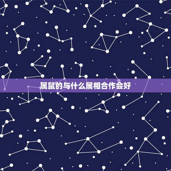 属鼠的与什么属相合作会好，属鼠的与什么属相的人合作最佳