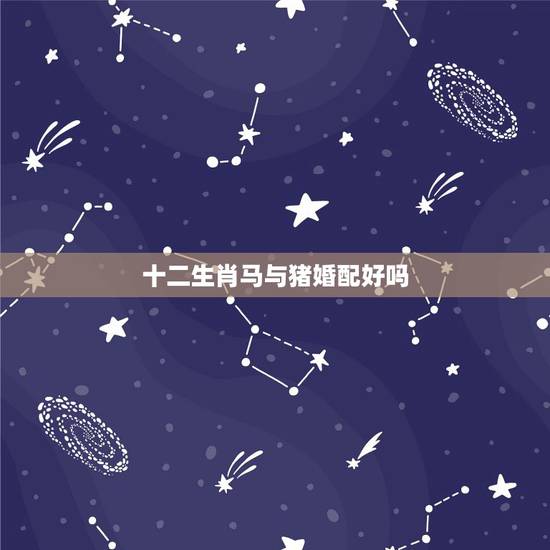 十二生肖马与猪婚配好吗，属马男和属猪女结婚好不好？