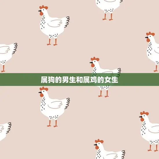 属狗的男生和属鸡的女生(命相配)
