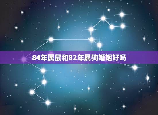 84年属鼠和82年属狗婚姻好吗，2011年结婚吉日。男方：1982年1