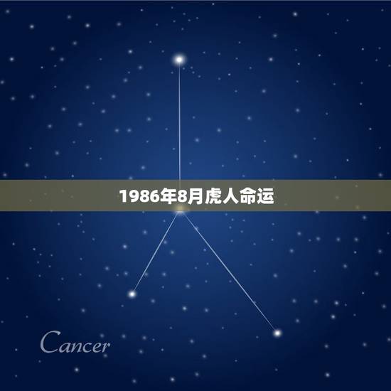 1986年8月虎人命运，1986年生肖虎是什么命