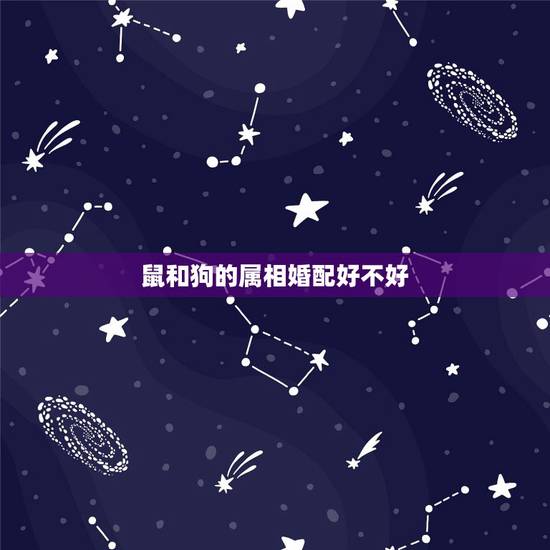 鼠和狗的属相婚配好不好,属鼠和属狗的配吗? 鼠和狗的属相婚配好不好,属鼠和属狗的配吗?