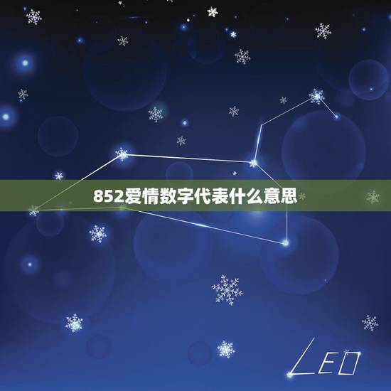 852爱情数字代表什么意思，数字含义大全祝福的