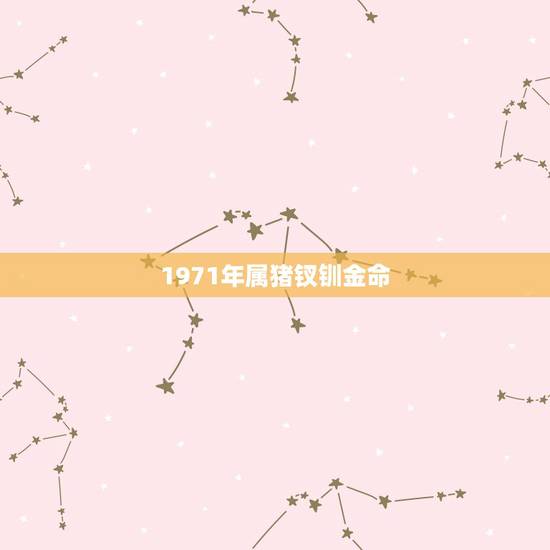 1971年属猪钗钏金命,1971年属猪是什么命 1971年出生人的命运 1971年属猪钗钏金命,1971年属猪是什么命 1971年出生人的命运