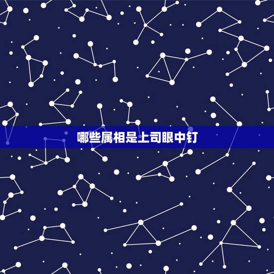 哪些属相是上司眼中钉，十二生肖中什么动物是眼中钉