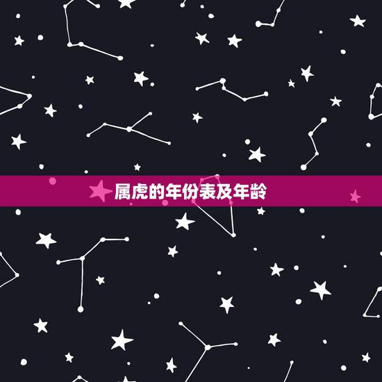 属虎的年份表及年龄,属相年份年龄(虚岁)对照表 属虎的年份表及年龄,属相年份年龄(虚岁)对照表