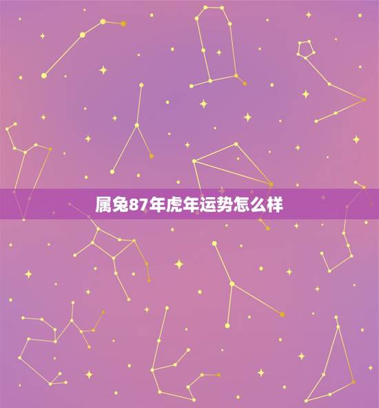 属兔87年虎年运势怎么样，属猪的2022 年运势怎么样