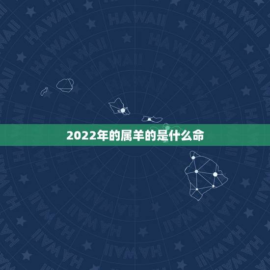 2022年的属羊的是什么命，1975年属兔是什么命