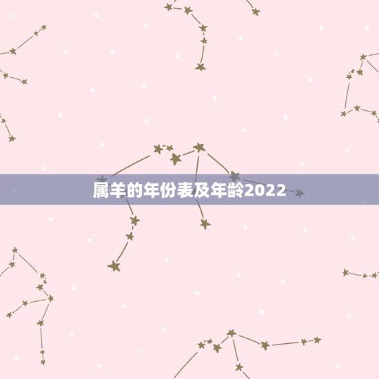属羊的年份表及年龄2022,属猴的年份表及年龄 属羊的年份表及年龄2022,属猴的年份表及年龄