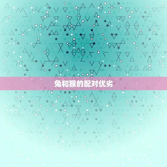 兔和猴的配对优劣