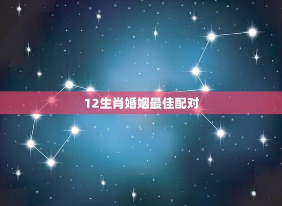 12生肖婚姻最佳配对，12生肖男的婚姻配对