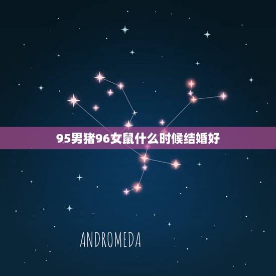 95男猪96女鼠什么时候结婚好，1995年男和1996年女合适吗