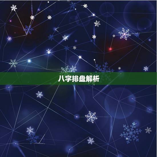 八字排盘解析，八字排盘分析