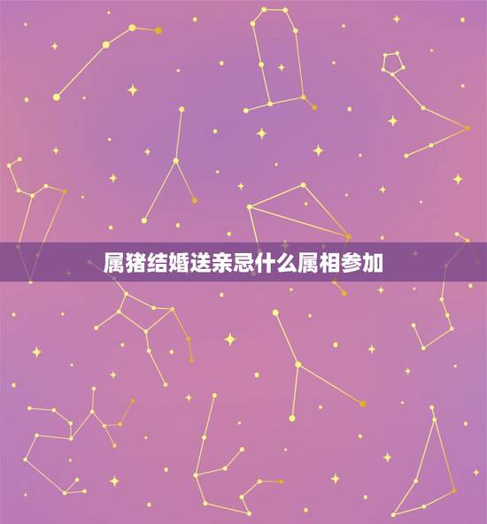 属猪结婚送亲忌什么属相参加，男方属猪，女方属鼠，结婚忌讳那些属相人参加