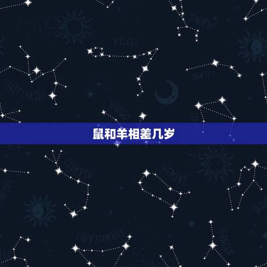 鼠和羊相差几岁，鼠和马为什么相冲