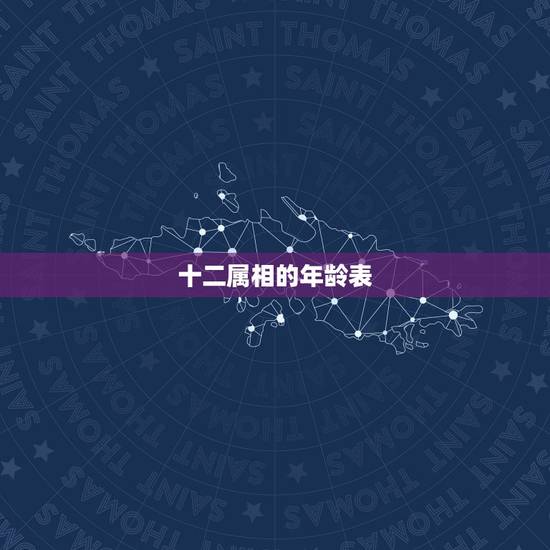 十二属相的年龄表，十二生肖岁数年龄表