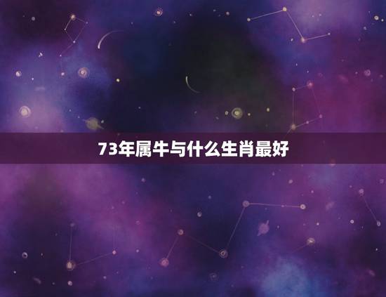 73年属牛与什么生肖最好，属牛的73年出生运势如何