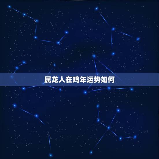 属龙人在鸡年运势如何，属龙的人遇到属鸡的人财运怎么样