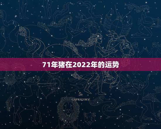 71年猪在2022年的运势,1971年属猪2023年全年运势 71年猪在2022年的运势,1971年属猪2023年全年运势