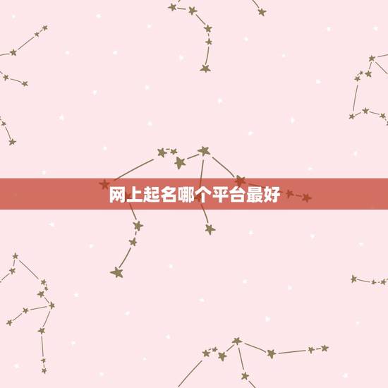 网上起名哪个平台最好 网站起名靠谱吗
