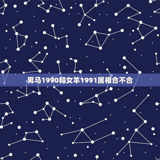 男马1990和女羊1991属相合不合，男1990属马和女1991属羊的
