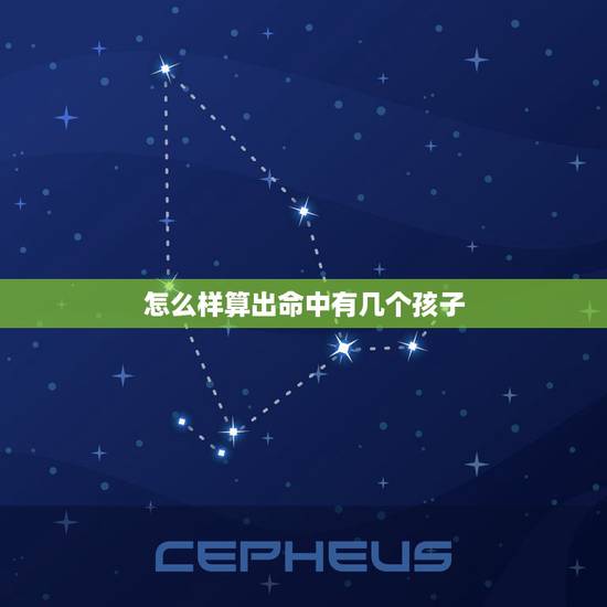 怎么样算出命中有几个孩子，测自己一生几个子女