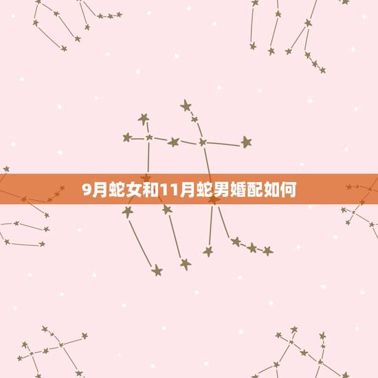 9月蛇女和11月蛇男婚配如何，正月蛇男和十一月蛇女婚配