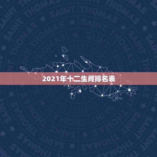 2021年十二生肖排名表,2021年今天属什么生肖? 2021年十二生肖排名表,2021年今天属什么生肖?