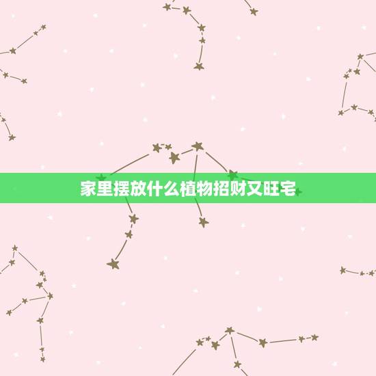 家里摆放什么植物招财又旺宅,有哪些植物养在家里招财又旺宅,还能美化家居 家里摆放什么植物招财又旺宅,有哪些植物养在家里招财又旺宅,还能美化家居