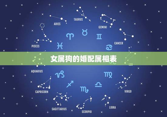 女属狗的婚配属相表，属狗的婚配