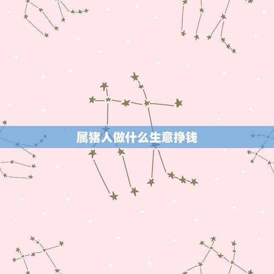 属猪人做什么生意挣钱,属猪的人和什么人最合财 属猪人做什么生意挣钱,属猪的人和什么人最合财