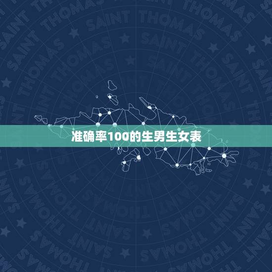 准确率100的生男生女表，什么提示你怀了女宝宝